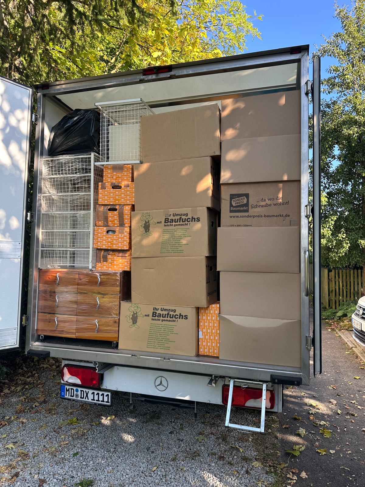 Beladener Umzugs-LKW